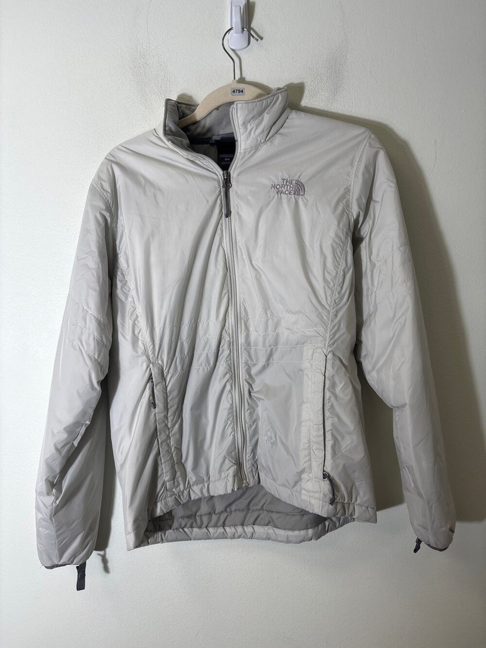 Women's The North Face Off White Gray Insulated Jacket Sz M